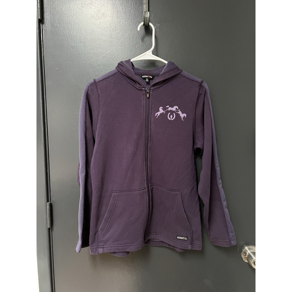 Kerrits Kids in Tandem Fleece Hoodie Sz XL In Blackberry